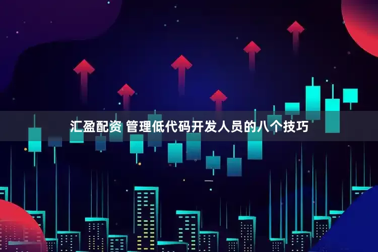汇盈配资 管理低代码开发人员的八个技巧